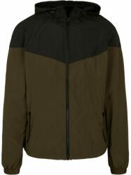 Build Your Brand Kétszínű férfi széldzseki - Sötét olív / fekete | 5XL (BY129-1000303383)