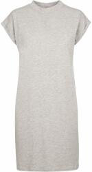 Build Your Brand Lezser pamut ruha állógallérral - Szürke melírozott | 2XL (BY101-1000278821)