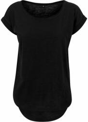 Build Your Brand Tricou cu spatele prelungit pentru femei - Neagră | XL (BY036-1000206090)