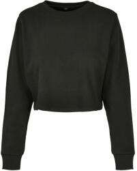 Build Your Brand Tricou crop top cu mâneci lungi pentru femei - Neagră | 2XL (BY131-1000303417)