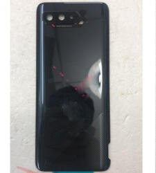ASUS ROG Phone 5 akkufedél (hátlap) kétoldalú ragasztóval, kamera lencse és kerettel fekete, gyári