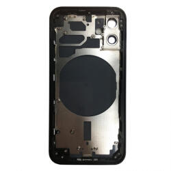 Apple iPhone 12 Mini középső keret oldalgombokkal és sim kártya tartó tálcával fekete, gyári (USA verzió)
