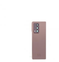 Samsung F916B Galaxy Z Fold 2 5G akkufedél (hátlap) ragasztóval, kamera lencsével és kerettel, mikrofonnal bronz, gyári