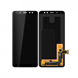 Samsung A530 Galaxy A8 (2018) LCD Kijelző+Érintőüveg, Fekete (GH97-21406A, GH97-21529A) Gyári, Service Pack