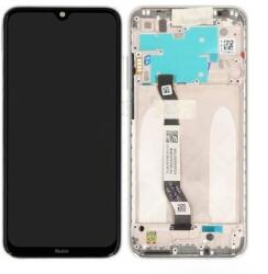 Xiaomi Redmi Note 8 2019, 2021 Előlap keret+LCD Kijelző+Érintőüveg, Fehér, Moonlight White (5600040C3J00) Service Pack