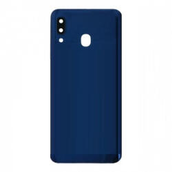 Samsung A205 Galaxy A20 akkufedél (hátlap) kamera lencsével és ragasztóval kék (gyári)