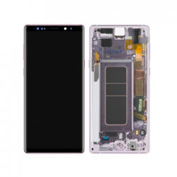Samsung N960 Galaxy Note 9 LCD Kijelző+Érintőüveg+Keret, Lila, Levander Purple (GH97-22269E, 22270E, GH82-23737E) Service Pack