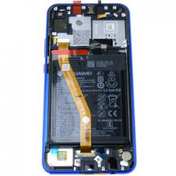 Huawei P Smart + (2018) / Nova 3i LCD Kijelző+Érintőüveg+Előlap Keret+Akkumulátor, Lila (02352BUH) Service Pack
