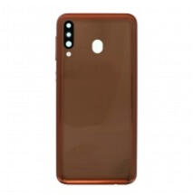 Samsung M305 Galaxy M30 akkufedél (hátlap) kamera lencsével narancs (gyári)