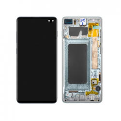 Samsung G975 Galaxy S10+, S10 Plus Előlap Keret+LCD Kijelző+Érintőüveg Kék, Smoke Blue, Prism Blue (GH82-18849C, GH82-18834C) Service Pack