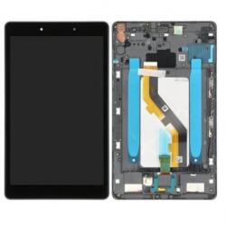 Samsung T290N Galaxy TAB A 8.0 (Wifi) Előlap keret+LCD Kijelző+Érintőüveg (GH81-17227A) Fekete, Carbon Black Service Pack