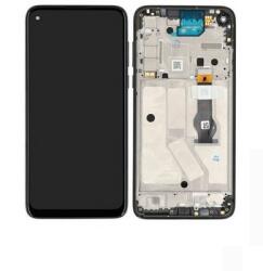 Motorola XT2041 Moto G8 Power Előlap keret+LCD Kijelző+Érintőüveg (5D68C16142) Fekete Service Pack