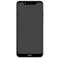 Nokia 5.1 Plus előlap keret, lcd kijelző és érintőpanel fekete, gyári