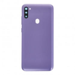 Samsung M115 Galaxy M11 akkufedél (hátlap) kamera lencsével, lila (gyári)