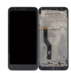 Motorola Moto E6 előlap keret, lcd kijelző érintőpanellel fekete, gyári