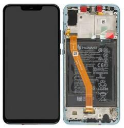 Huawei Nova 3 Előlap keret+LCD Kijelző+Érintőüveg+Akkumulátor (02352BQN, 02352DTJ) Kék, Airy Blue Service pack