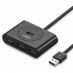 UGREEN 20291 USB to USB 3.0x4 Ports Hub, fekete (1M)