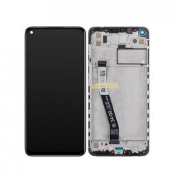  Xiaomi Redmi Note 9 4G, Redmi 10X 4G, Poco M3, Redmi 9 Power LCD Kijelző+Érintőüveg+Előlap Keret, Szürke, Midnight Gray (560003J15S00, 560004J15S00, 560009J15S00) Gyári, Service Pack