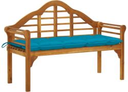 vidaXL Bancă regală de grădină cu pernă, 135 cm, lemn masiv acacia (3061423)