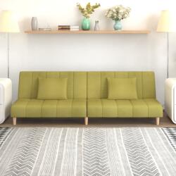 vidaXL Canapea extensibilă cu 2 locuri, verde, textil (337350) Canapea