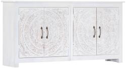 vidaXL Servantă realizată manual, alb, 140x30x70 cm, lemn masiv acacia (247689) Comoda