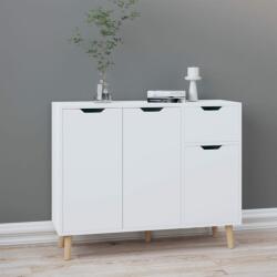 vidaXL Servantă, alb extralucios, 90x30x72 cm, lemn prelucrat (326819) Comoda