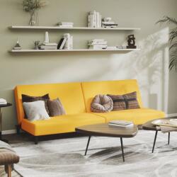 vidaXL Canapea extensibilă cu 2 locuri, galben, catifea (337306) Canapea