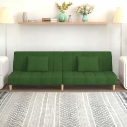 vidaXL Canapea extensibilă cu 2 locuri, verde închis, catifea (337370) Canapea