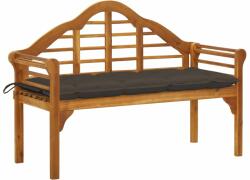vidaXL Banchetă regală de grădină cu pernă, 135 cm, lemn masiv acacia (3061427)