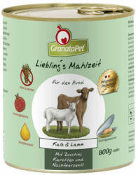 GranataPet Liebling´s Mahlzeit borjú és bárány konzerv 800 g 6db - dogshop