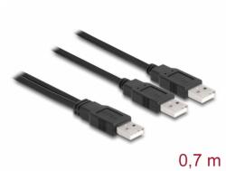 Delock Cablu Y USB-A 2.0 la 2 x USB-A 70cm, Delock 80000 (80000)