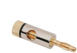 Thunder Audio Thunder Germany BN-502 Banán dugó, PRÉMIUM, aranyozott fém - FEKETE