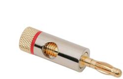 Thunder Audio Thunder Germany BN-501 Banán dugó, PRÉMIUM, aranyozott fém - PIROS