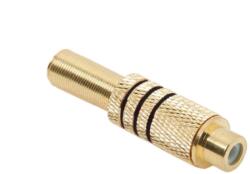 Thunder Germany RC-312 RCA mama aljzat, lengő, fém ház - FEKETE - mkaudio