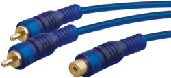 Thunder Germany CX147-0, 3 profi RCA Y-kábel (1x RCA mama - 2x RCA papa) - (0, 3 m) - mkaudio