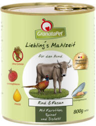 GranataPet Liebling's Mahlzeit marha és fácán konzerv 800 g 6db - falatozoo