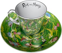 Adult Swim Adult Swim: Rick and Morty Mirror Mug & Plate bögre és alátét (Ajándéktárgyak)
