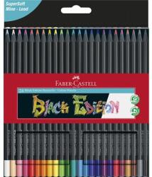 Faber-Castell Színes ceruza készlet 24db-os Faber-Castell háromszögletű, fekete test, 116424 Black Edition