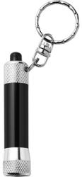  Kulcstartó LED lámpával, fém 2 x 8, 1 cm, fekete