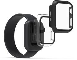 kwmobile Set 2 Huse pentru Apple Watch 7 (41mm), Kwmobile, Sticla securizata, Negru/Transparent, 56540.01 (56540.01)