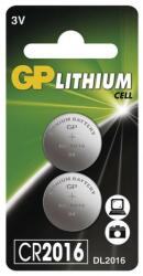 GP Batteries Lítium gombelem CR2016, 2db 1042201612 (1042201612)