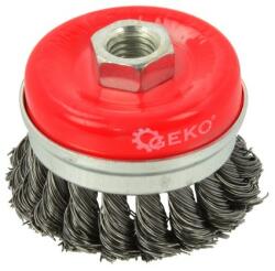 GEKO Homlok drótkefe, erősített - fonott drót 65mm M14 09463 (G00610)
