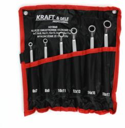 Kraft&Dele Hajlított csillagkulcsok 6db 6-17mm, falra függeszthető KD10940 (KD10940)