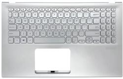 ASUS Carcasa superioara palmrest cu tastatura Laptop, Asus, VivoBook X512, X512FA, X512DA, X512DK, X512UA, X512UB, P1504UA, F512UA, S512UA, 90NB0KR2-R31UI0, argintie, iluminata, layout US (caseasus67-AU0)