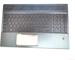 HP Carcasa superioara cu tastatura iluminata palmrest Laptop, HP, Pavilion 15-CS, 15-CW, L49391-271 (casehp4-blue-AU0)