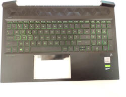 HP Carcasa superioara cu tastatura palmrest Laptop, HP, Pavilion Gaming 16-A, 16T-A, M02039-001, M02039-271 (casehp35green-AU0)