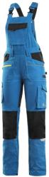 CXS Női kantáros munkavédelmi nadrág CXS STRETCH - Kék / fekete | 48 (1030-029-440-48)