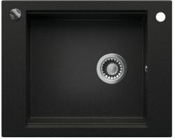 TEKNOVEN Start MAX gránit mosogató automata dugóemelő, szifonnal, fekete-szemcsés, beépíthető