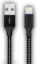 Stansson CA-164 USB-A apa - Lightning apa Adat és töltőkábel - Fekete (2m) (CA-164)