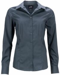 James & Nicholson (Daiber) Női hosszú ujjú ing JN641 - Sötétszürke | XL (1-JN641-1748182)